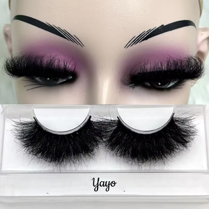 थोक थोक हैंडमेड 3 डी फ्लुफी मिंक पट्टी पट्टियों का अपना ब्रांड 25 मिमी फुल वॉल्यूम मोटी पलक बनाते हैं। - Product Image 5