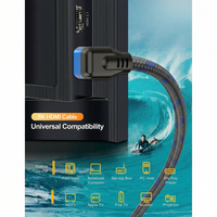 Câble HDMI 8K 2.1b 48 Gbps à angle droit de 90 degrés, ultra haute vitesse, compatible 8K60Hz 4K120Hz pour PS5, Xbox, ordinateur portable, TV