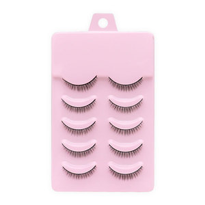 Cils à effet mouillé en gros, faux cils en vison synthétique, cils vaporeux, fournisseur de faux cils faits à la main, 8 mm, <span class=keywords><strong>manga</strong></span>, bande complète, sans cruauté, noir naturel - Product Image 6