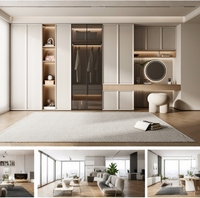 Armoire de luxe pour couple, meubles de chambre à coucher sur mesure, dressing, armoires doubles en bois massif, accessoires de rangement, designs