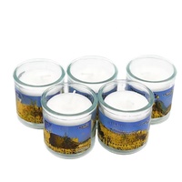 Lilin Yahrzeit Grosir 24 Jam dalam Wadah Kaleng, Lilin Kenangan Yahudi Ner Neshama Tanpa Aroma, Langsung dari Pabrik, MOQ, Mendukung Label OEM