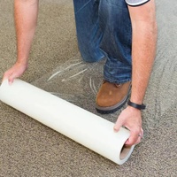 Film de protection PE à haute adhérence sans résidu de colle 300m 50cm uni pour film d'emballage de protection en verre de revêtement de sol dur de tapis