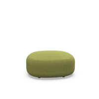 Ensemble de poufs et bancs modernes contemporains avec revêtement textile durable et structure métallique pour usage commercial, salon, bureau à domicile, hôtel, appartement