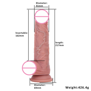 リアルなディルドは肌のように感じます巨大な吸引カップアナルディルド大人のおもちゃ女性用液体シリコーンディルド - Product Image 6