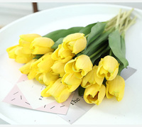 Paling Populer harga pabrik grosir bunga Tulip realistis buatan 34cm bunga Tulip sentuhan nyata palsu sutra untuk dekorasi rumah