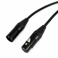 Câble XLR professionnel OEM 3 broches 1m, gaine PVC, blindage tressé, mâle-femelle, conducteur OFC pour microphone, mixeur, DMX