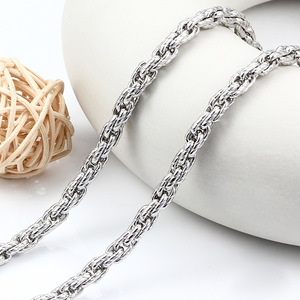 Stainless Steel Intricate Backbone <b>Chain</b> | Fade-Resistant Waterproof Hypoallergenic <b>Rope</b> <b>Chain</b> for Men's DIY Jewelry by Meter - Product Image 2
