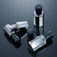 Flacon d'attar octogonal vide de 3 ml, 6 ml, 12 ml avec bâtonnet en verre et bouchon à vis, flacon roll-on en verre pour huile de massage avec logo personnalisé