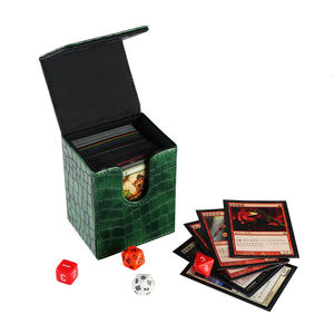 Y Y Factory Direct Custom PU Leather Cover Deck Box Game Card Storage Box Leather Card Box - Product Image 3