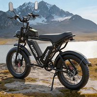 Bicicleta Eléctrica RAYZEPH Q20 Pro 52V 40Ah con Llantas Anchas, Motor Dual, Batería, Bicicleta Eléctrica Híbrida de Montaña para Adultos