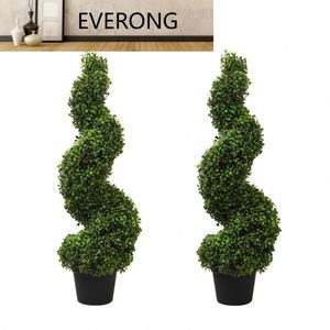 Planta de imitación Plantas artificiales Bonsai Boj Topiary Árbol en espiral para el hogar y la decoración interior al aire libre - Product Image 1