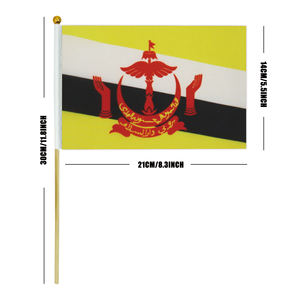 Bandera <span class=keywords><strong>de</strong></span> Brunei <span class=keywords><strong>de</strong></span> 14*21cm, Venta al por Mayor, Impresión Digital, Poliéster <span class=keywords><strong>de</strong></span> Secado Rápido, Antiarrugas, Portátil - Product Image 2