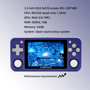 ANBERNIC-consola de videojuegos portátil RG351, pantalla IPS de 3,5 pulgadas, 64 bits, más de 2500 Juegos, reproductor Retro Para <span class=keywords><strong>PS1</strong></span>, GBA, FC, MD - Product Image 2