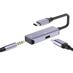 2-in-1 USB C PD Fast Charger Audio Cable for Apple 15/16/17 Compatible Wholesale Type-C 3.5 Power Supply Adapter for Mobile - Product Image 1