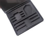 Boîte à fléchettes en matériaux recyclés avec doublure floquée en EVA et fond en papier rigide, boîte cadeau et artisanale