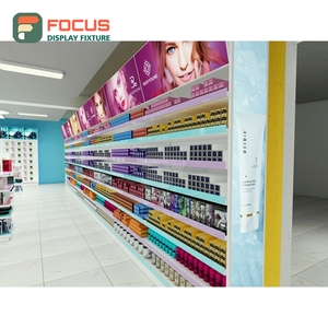 Luxury Hairpiece Display Cabinet Glass Door Lockable Drawer Multi Tier Shelf Store Display Cabinet - Product Image 2