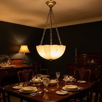 Luminaire suspendu moderne YH pour îlot de cuisine, LED, laiton, verre, fleur, style nordique, lampe de plafond suspendue pour salle à manger, salon, plafond haut