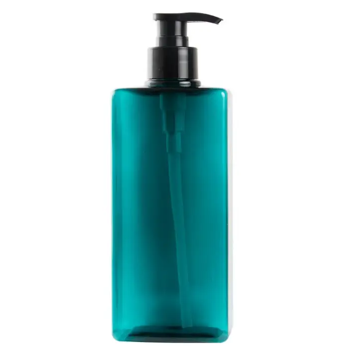Confezione di lozione per il corpo in plastica PET vuota da 400ML bottiglia di shampoo in plastica quadrata