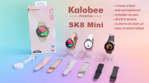 Nouveau design 3 paires de bracelets de <span class=keywords><strong>montre</strong></span> visage rond androïdes montres intelligentes SK8 Mini Sports Fitness suivi Amoled femmes montres intelligentes - Product Image 5