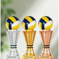 Trophées sportifs en métal, trophées de championnat en alliage de zinc et résine, trophées personnalisés gravés pour les compétitions sportives