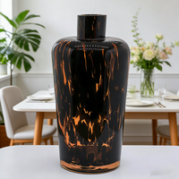 Diffuseur de parfum en verre soufflé à la main, forme cylindrique, bouchon couronne, finition de surface personnalisée, pour cadeaux de mariage, boutique