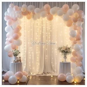 Birthday Party Event Wedding Venue Auditorium Theatre <strong>Background</strong> Table and Chair Decoration Bed Nets Mosquito Fabric - Product Image 1