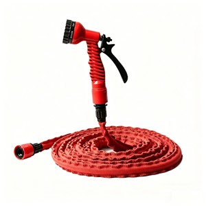 Manguera Mágica Expandible Roja de 25/50 pies con Boquilla de 7 Funciones - Manguera de Jardín Retráctil Anti-Torceduras para Uso Doméstico - Product Image 3
