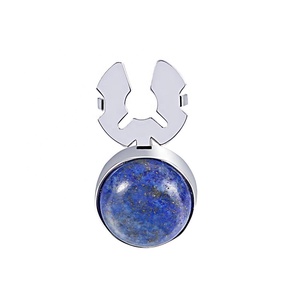 Naturel Marine lapis lazuli argent BOUTON COUVERTURE Smoking Affaires Chemises Formelles boutons de manchette 17.5MM une paire - Product Image 5