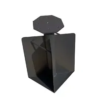 Base de parasol JH-Mech pour parasol déporté, revêtement en poudre noire, acier, base de parasol commercial encastrable
