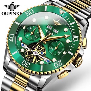 OUPINKE – montre de luxe pour hommes, automatique, mécanique, étanche à 50M, en acier inoxydable, Design squelette Tourbillon, Reloj - Product Image 3
