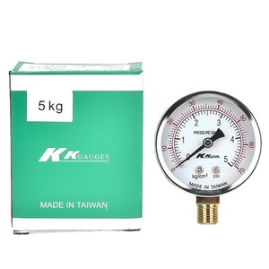 เกจวัดแรงดัน Kk Gauges 5 กก. ซม.² ปอนด์ต่อตารางนิ้ว  แบบเกลียว ผลิตในไต้หวัน - Product Image 1