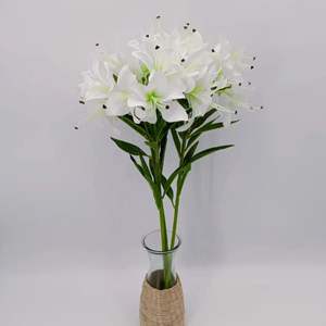 Huis-En Bruiloftdecoratie Kunstmatig Plastic Leliestengels Bloemstuk & Boomplant Voor Decoraties - Product Image 3