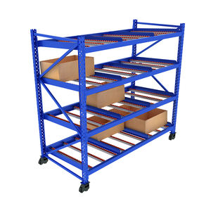 창고 저장 활주 중력 판지 교류 깔판 롤러 선반 - Product Image 6