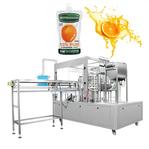 Automatic beverage doypack fruit jelly juice pouch filling and packing machine with spout