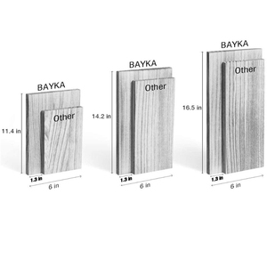 Étagère murale en <span class=keywords><strong>bois</strong></span> naturel à 3 niveaux, design fin et ouvert, pour la décoration intérieure - Offre spéciale - Product Image 3