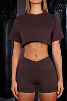 T-shirt de yoga avec logo personnalisé en gros haut de fitness pour femmes chemise d'entraînement en plein air de gymnastique d'exercice haut à manches courtes à séchage rapide