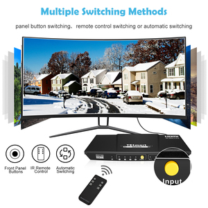 Tesmart 4K60hz <span class=keywords><strong>4</strong></span>-Port cho <span class=keywords><strong>HDMI</strong></span> chuyển đổi với S/PDIF & L/R EDID IR từ xa video Switcher & chuyển đổi - Product Image 5