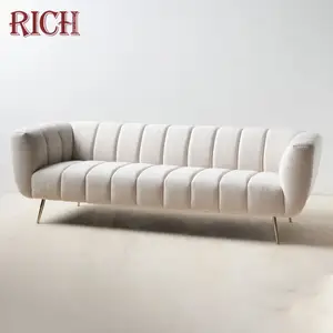 Couches Modern Nordic English Style furnishing fabric sofa Small Living Room Furniture beige fabric 2 seater Sofa