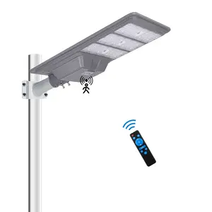 Capteur de mouvement IP65, projet SMD Led, lampadaire extérieur 100W 200W 300W 400W 500W, lampadaire solaire tout-en-un, prix de gros