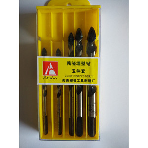 AnRui Ceramic Wall Drill Bit 6 8 10 12mm Five-Piece Set For Tile Glass Cement Masonry Drilling - Product Image 3