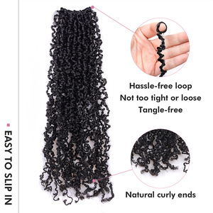 Yanky Twist Crochet Hair, Fluffy Spring Mini Twist Passion Twist Crochet Trenzado de cabello - Product Image 5