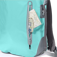 Sac à Dos Flottant Imperméable 25L & 35L avec Poche Extérieure à Fermeture Éclair Doublé en Polyester Motif de Lettres Sac Sec