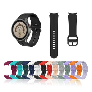 Bracelet en silicone pour <span class=keywords><strong>Samsung</strong></span> <span class=keywords><strong>galaxy</strong></span> <span class=keywords><strong>watch</strong></span> <span class=keywords><strong>5</strong></span> <span class=keywords><strong>pro</strong></span> strap <span class=keywords><strong>watch</strong></span> 4 <span class=keywords><strong>42mm</strong></span> 44mm 45mm 46mm - Product Image 1