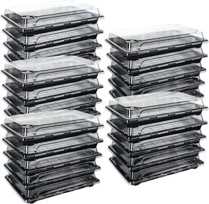 Couvercles pour boîtes à sushi et contenants en plastique PET de haute qualité, jetables, de qualité alimentaire, imprimés par estampage, pour gâteaux - Product Image 1