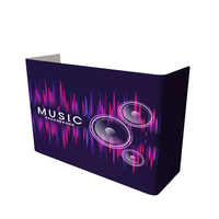 Façade de cabine DJ portable en aluminium en forme de U, facile à installer, avec impression personnalisée