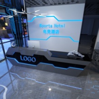 Resepsionis Hotel E-Sports, Warnet, Biliar, Toko Perlengkapan Kue, Mesin Kasir, Gym Mewah Kreatif, Meja Bar Modern