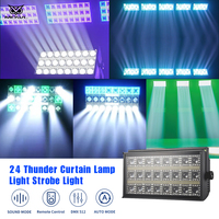 Lampe à rideau LED 24x3W DMX RGBW 4-en-1, effet flash, stroboscope, faisceau, wash, lumière de fond pour scène, bar, discothèque, club