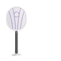 Raquette anti-moustiques électrique avec attraction automatique, batterie rechargeable, maille en ABS et aluminium durable, couverture domestique