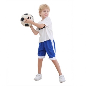 Kids Basketball Shorts Black Quick Dry Loose Fit Summer Training Pants For Boys 8-9 Years Old - Product Image 2