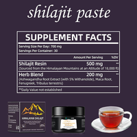 Résine de Shilajit en Gros OEM Marque Privée, Shilajit Pur en Vrac 30/50g Naturel Original 100% Pur Ultra Himalayen